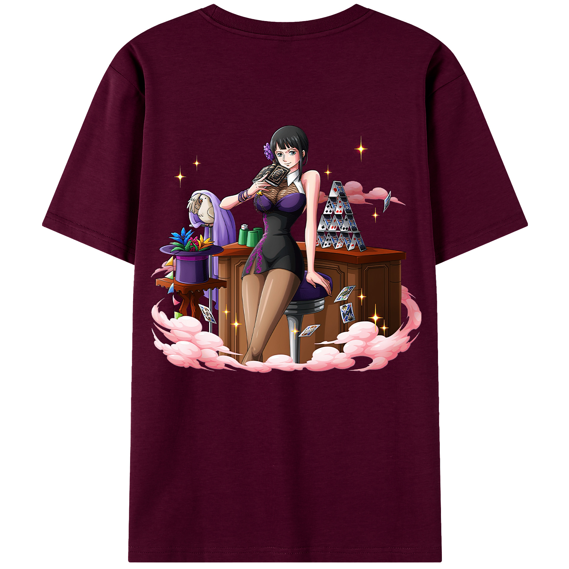 ワンピース ニコ・ロビン ONE PIECE Nico Robin レディース半袖Tシャツ(バックプリント)